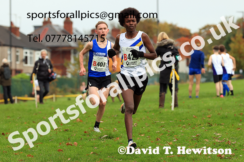 Mens under-17s, 2024 Northern Cross Country Relays, Graves Park, Sheffield.   Photo: David T. Hewitson/Sports for All Pics